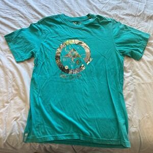 Lifted Research‎ Group LRG Short Sleeve Graphic T-Shirt Blue Cotton Men Size M